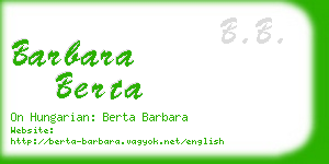 barbara berta business card